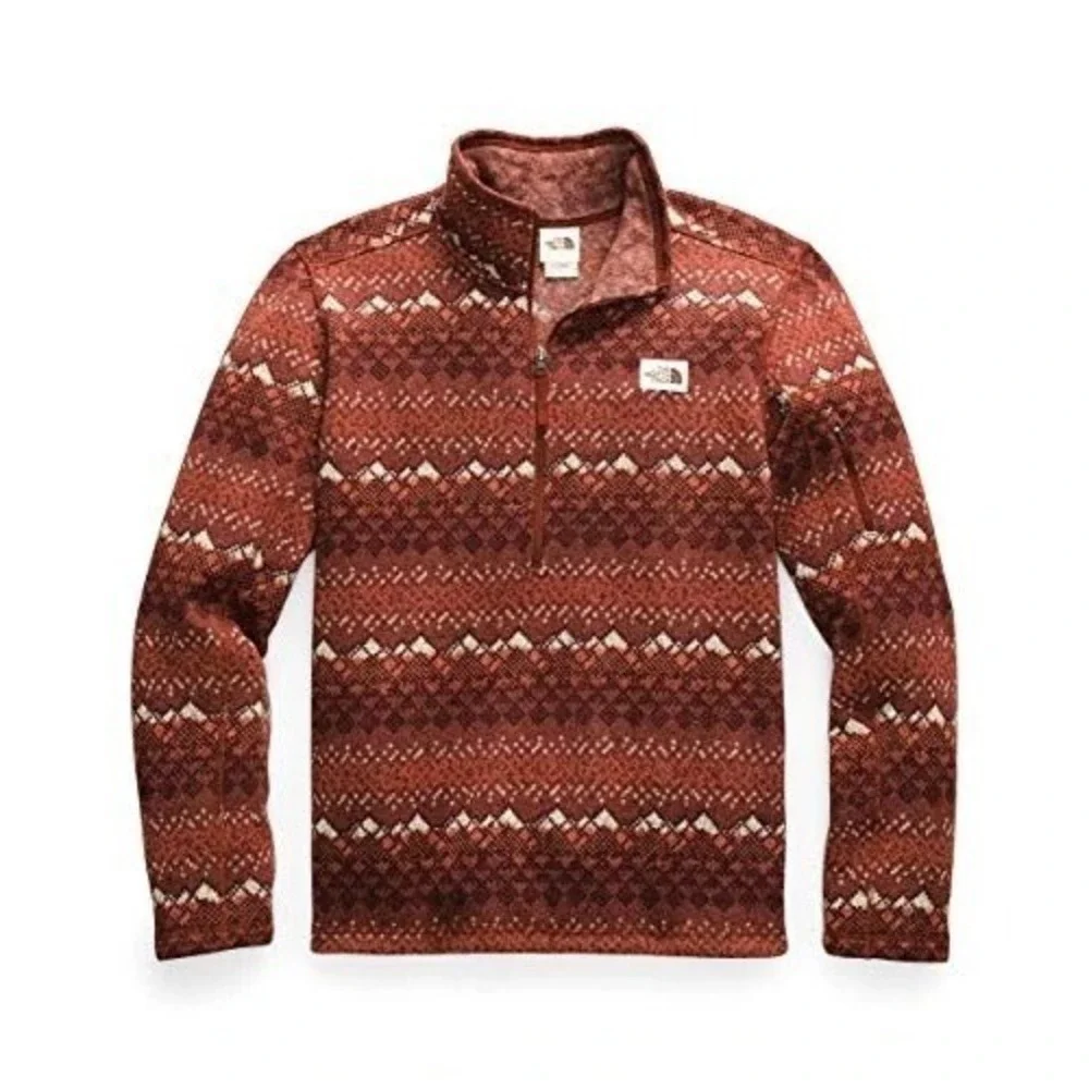 The North Face Mens Fair Isle Fleece 1/4 Zip Pullover Activewear Top‎ Sz Medium